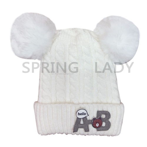 spring lady wool knitted autumn and winter hat cold-proof warm male and female baby cartoon hat cute hat children‘s hat