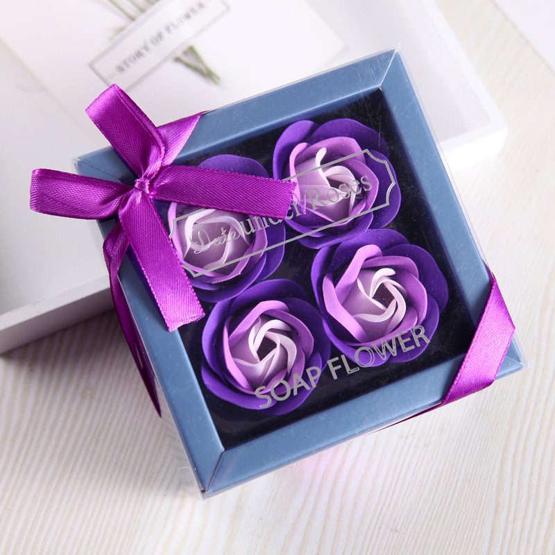 节日玫瑰香皂花礼盒情人节礼物创意活动赠送实用小礼品批发