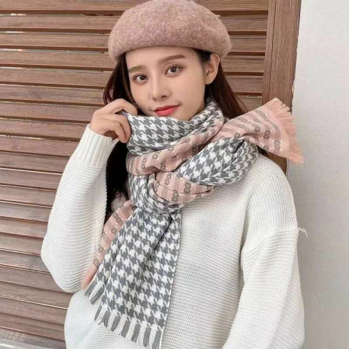 Double Stitching Houndstooth Popular Scarf Winter Thermal Can Be Zero Batch