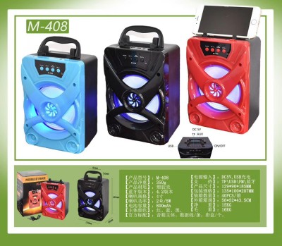 M-408 Wireless Bluetooth Mini Speaker Portable Mobile Phone Extra Bass Home Car Factory Direct Sales