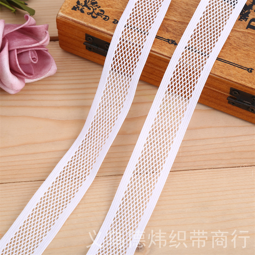 Clothes and Dresses Boud Edage Belt Pants Belt Decorative Accessories Elastic White Hollow-out Mesh Lace Ribbon Elastic Band