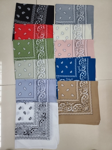 Polyester Cotton Cashew Small Square Towel in Stock