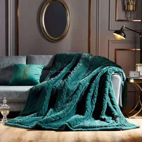2022 New Fur Blanket Solid Color Embossed Blanket Laschel Blanket Water Ripple Blanket Wedding Blanket