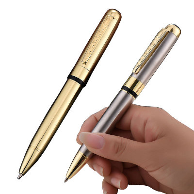 Retro Business Office Metal Ballpoint Pen Customized Enterprise Company Logo Golden Promotion Annual Meeting Gift Gift Pen