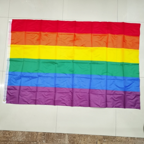90x150 Rainbow Flag Individually Packaged
