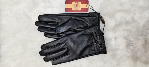 Tiger King Genuine Leather Winter Driving Fleece-Lined Thermal Touch Screen Riding Motorcycle Sheepskin Gloves..