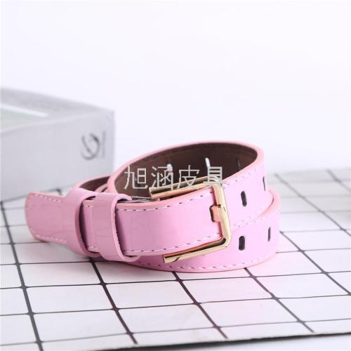 Fashion Candy Color Pu Decorative Belt Women‘s High Quality Alloy Pin Buckle Belt