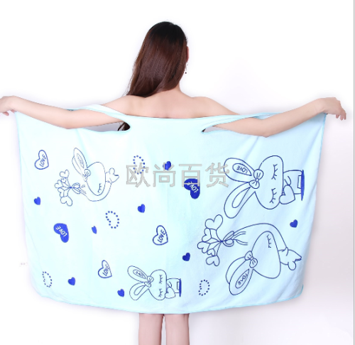 Printed Variety Bath Skirt Magic Wearable Sling Bath Towel Anti-Exposure Beauty Salon Sweat Steaming Summer Bath Towel