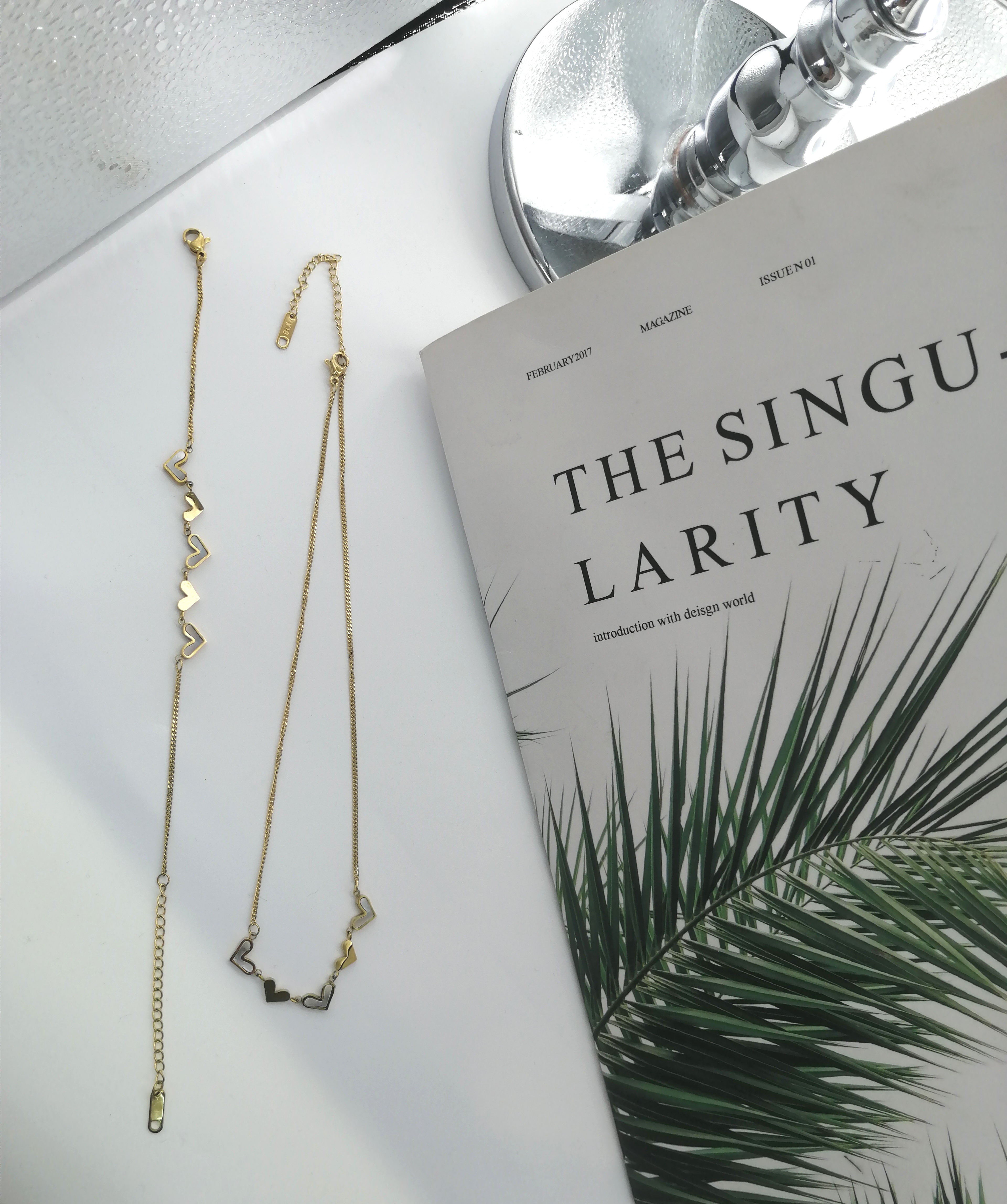 钛钢韩版贝母爱心桃心手链钛钢项链甜美轻奢心形贝母项链