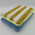 Double-Sided Color Stripes 2-Piece Hanging Card Dish Brush Pot Multi-Functional Good Quality Cleaning Sponge Brush