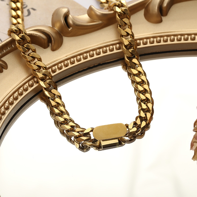 2020新钛钢欧美网红个性嘻哈街拍女百搭项链手链