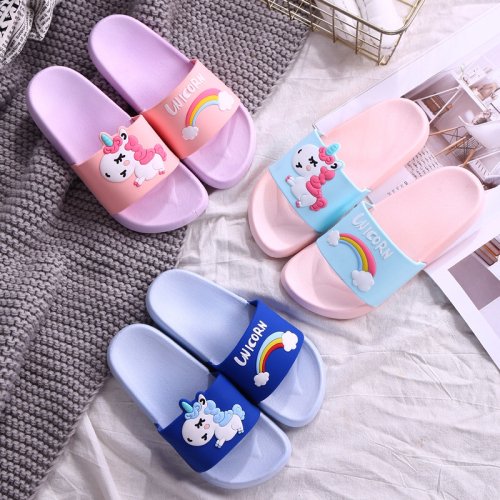 Adult and Children Slippers Summer Boys Kid‘s Cartoon Cute Baby‘s Bathroom Non-Slip Home Girls Cool