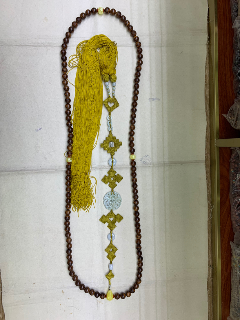 海南黄花梨手串108*1.5师父主法佛珠手链饰品礼品