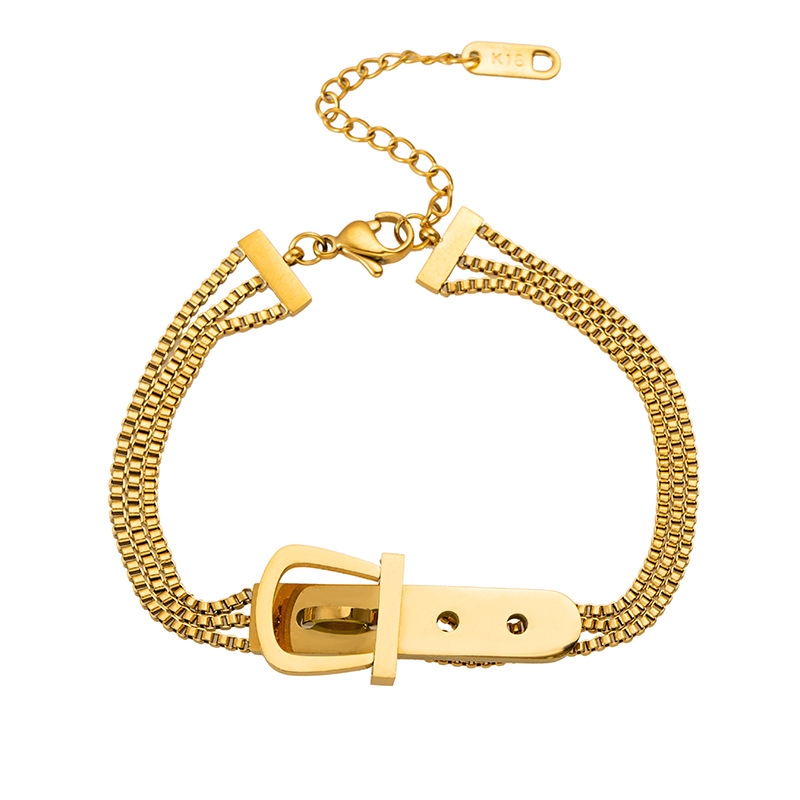 皮带扣钛钢手链女韩国手饰2020新款18K手环手工饰品抖音网红爆款