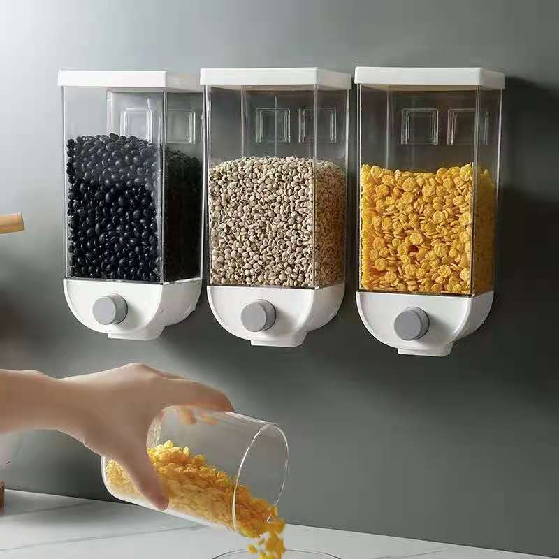 Wall-mounted sealed cans for household kitchen, storage boxes for grains, nuts, dry goods, milk powder cans and storage cans pic 2