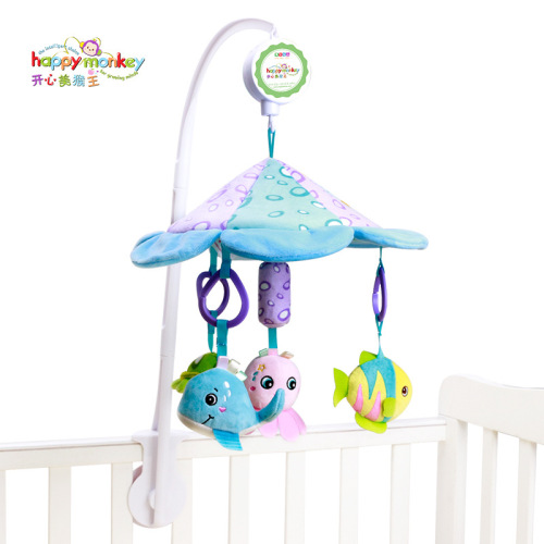 New Newborn Baby Bed Bell Infant Toys 0-3 Years Old Bedside Music Rotating Rattle Soothing Baby Artifact 