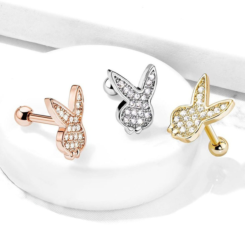 欧美热销穿刺饰品 个性创意不锈钢螺杆耳钉 百搭耳饰