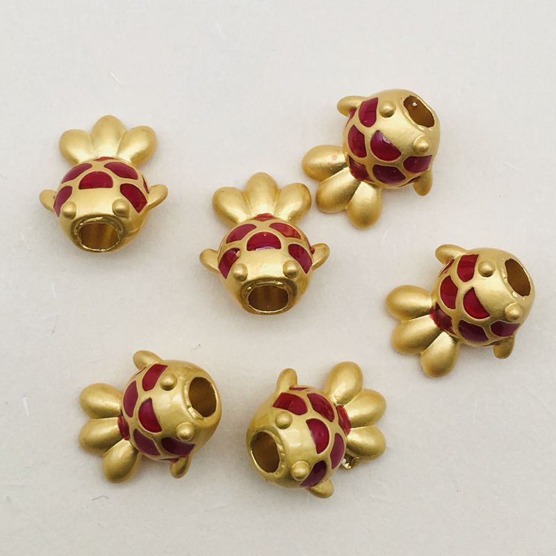 合金饰品配件diy手链红绳坠子材料年年有余 小金鱼