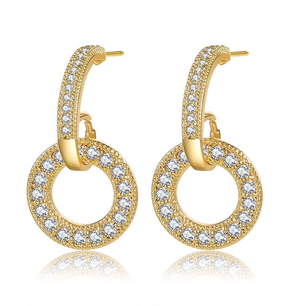 跨境饰品韩版时尚小香风耳环网红耳坠圆圈耳环女简约百搭气质耳钉