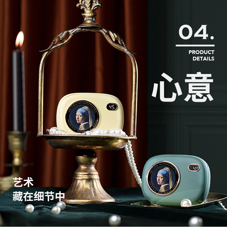 相机暖手宝复古插画暖宝宝USB充电防爆可爱迷你手机充电宝