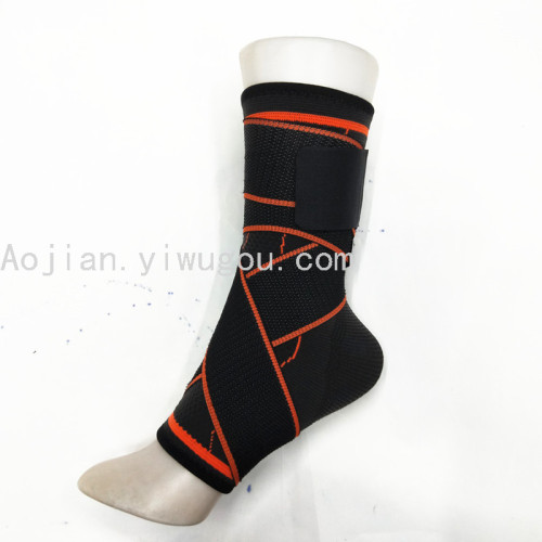 knitted breathable bandage winding ankle protection running football basketball badminton sports ankle protection sprained men and women