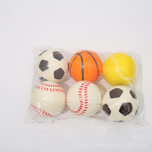 hot sale 10cm foam ball foot blue net baseball decompression vent pu toy children‘s ball pressure ball factory direct sales