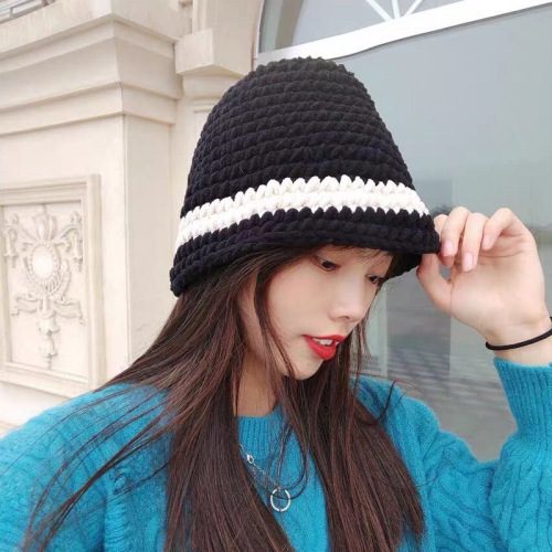 Hat Female Autumn and Winter Korean Fashion Brand All-Match Sun-Proof Sun-Proof Fisherman Hat Japanese Net Red Face Small Thick Wool Basin Hat