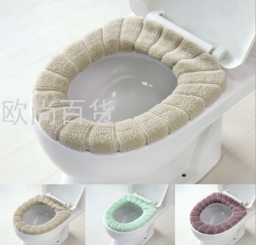 thickened knitted universal o-shaped toilet mat home soft pumpkin pattern toilet cover cushion
