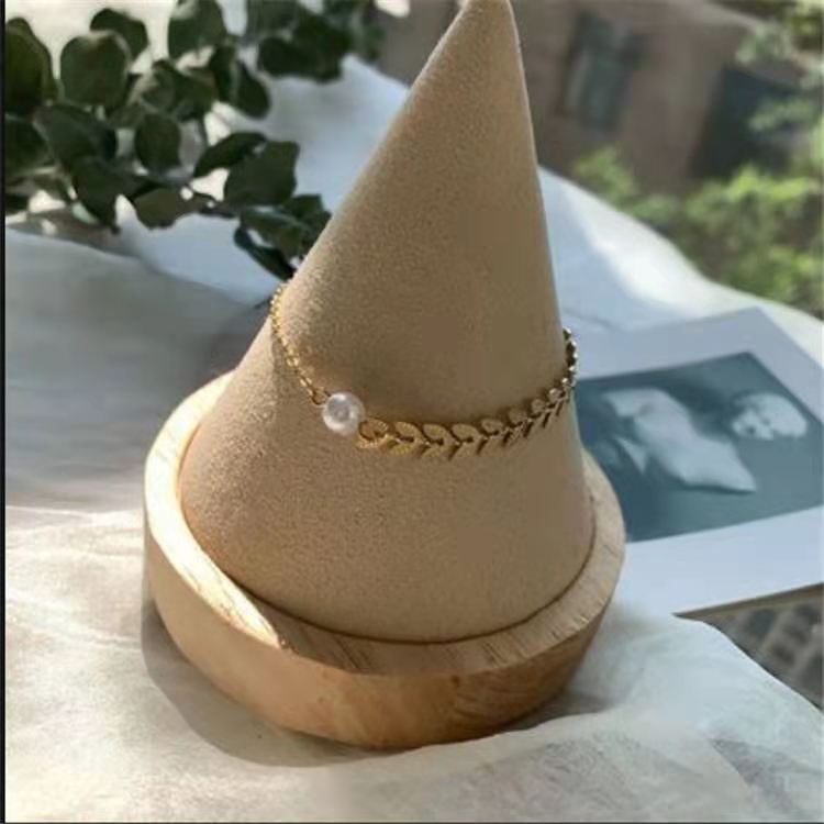 新款钛钢珍珠麦穗手链 ins冷淡风链手链网红简约气质