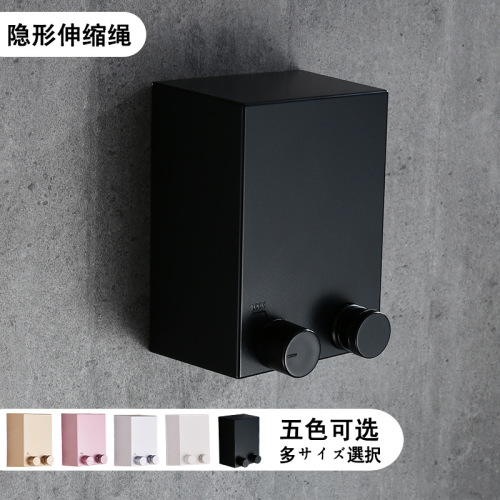 Black Balcony Invisible Shrink Clothesline Wall Hanging Retractable Wire Rope Hotel Bathroom Clothes Hanger