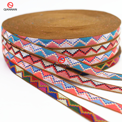 factory direct supply 20mm wide color ethnic style jacquard ribbon clothing bag shoes hat brim home textile headwear decoration