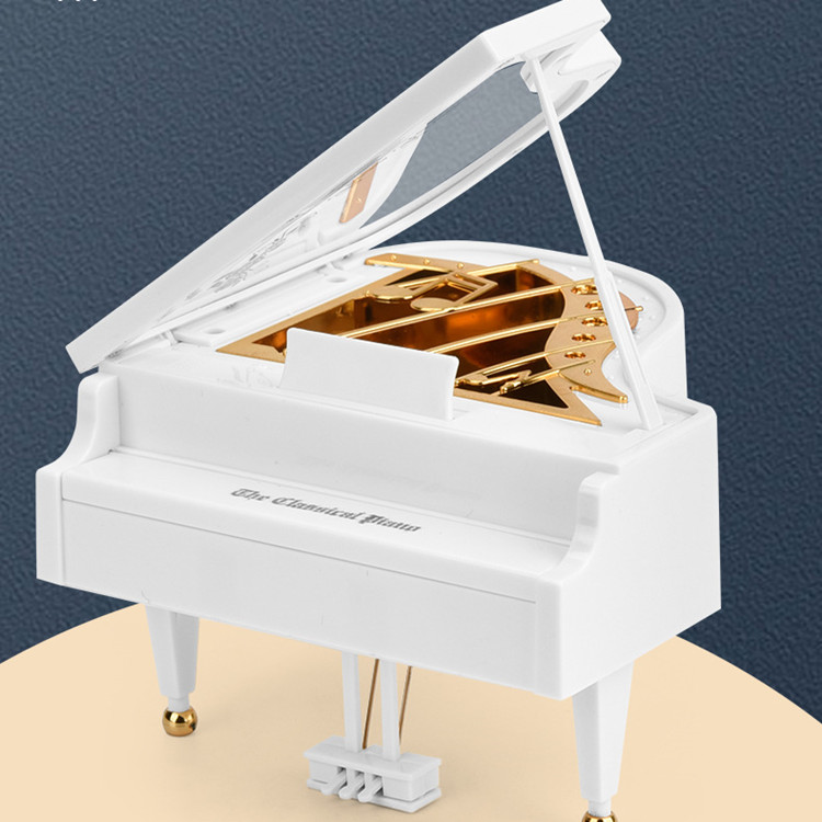 外贸热销小钢琴音乐盒创意儿童节日生日礼物迷你旋转八音盒