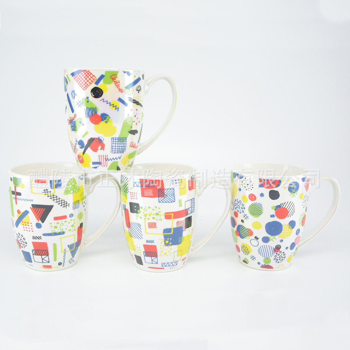 厂家直销创意色彩陶瓷马克杯可定制陶瓷咖啡杯水杯
