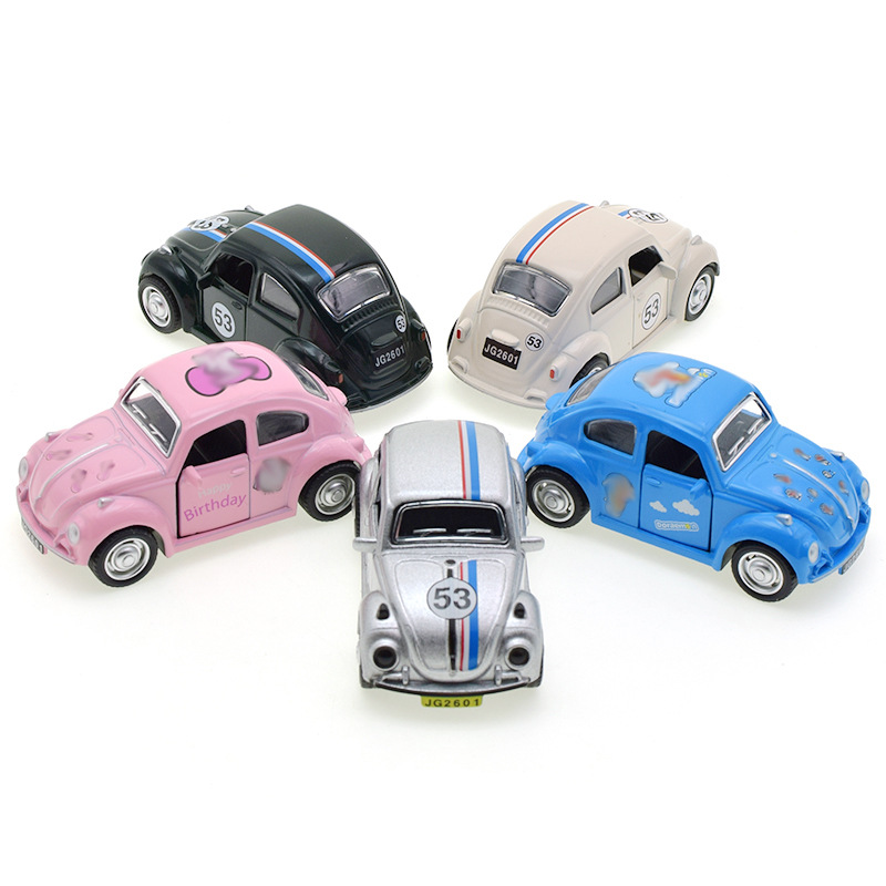 厂家直供玩具车模型 蛋糕装饰摆件 甲壳虫汽车摆件合金车模型批发