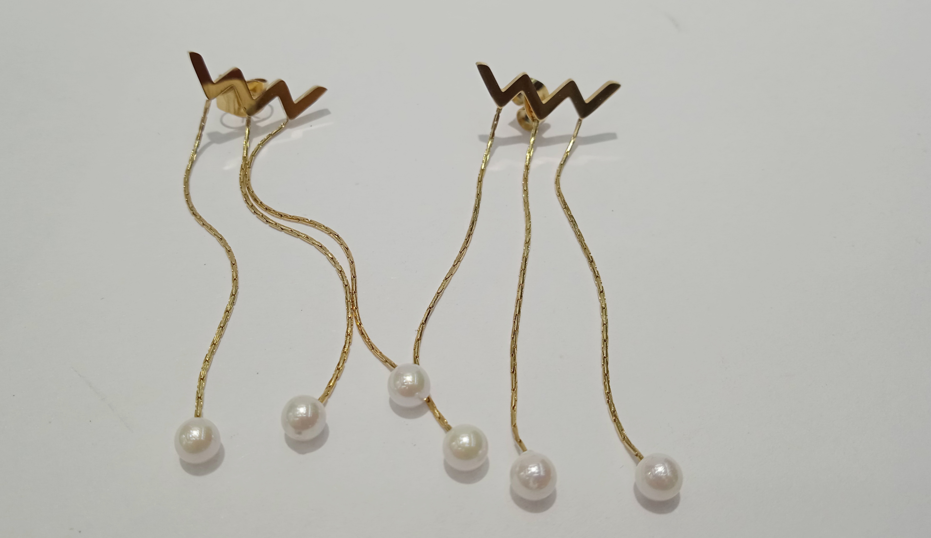 流苏耳环东大门同款珍珠吊坠长款耳钉女气质超仙韩版耳饰