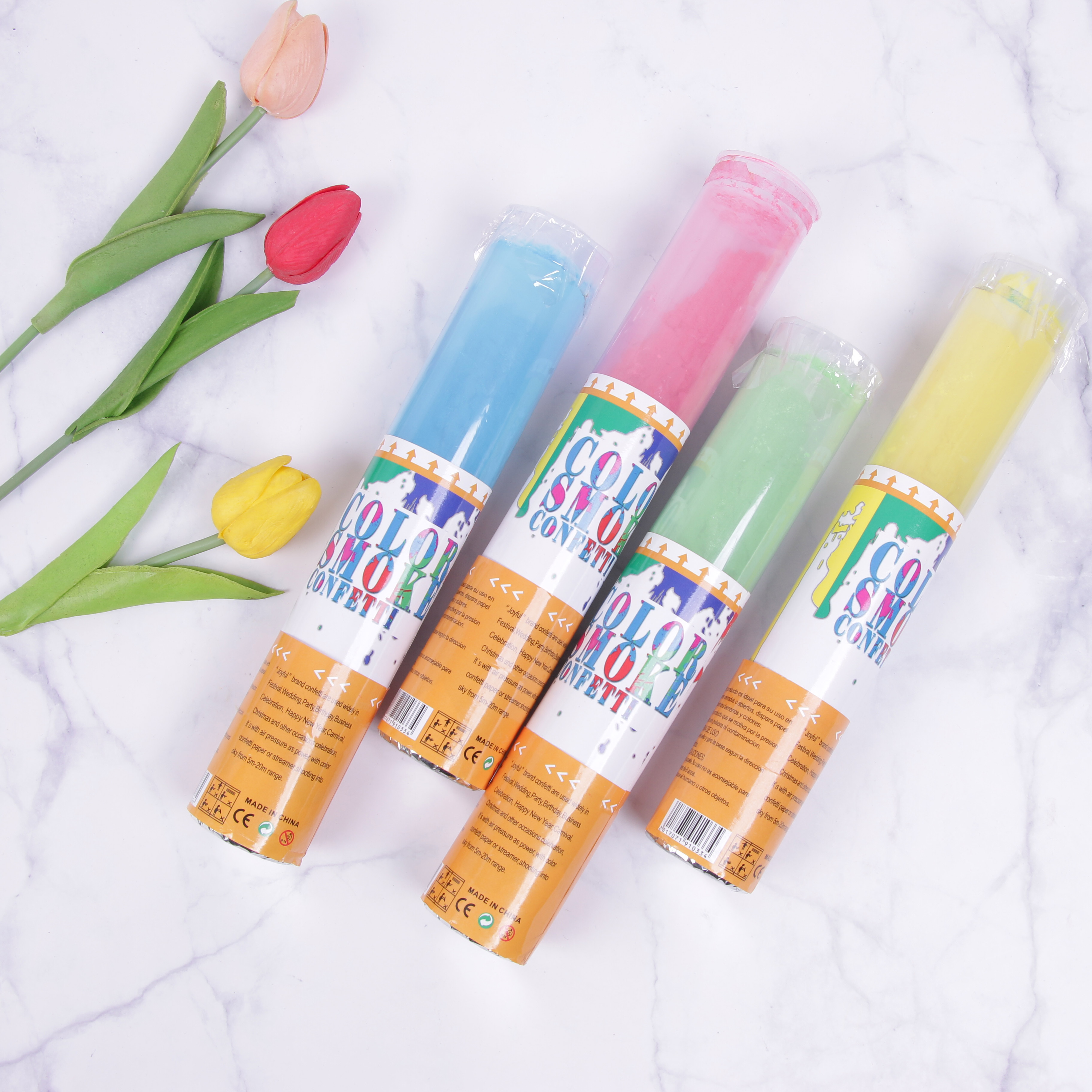 礼炮礼花按钮旋节日用品手持定制纸管透明管五彩纸屑粉末花瓣结婚