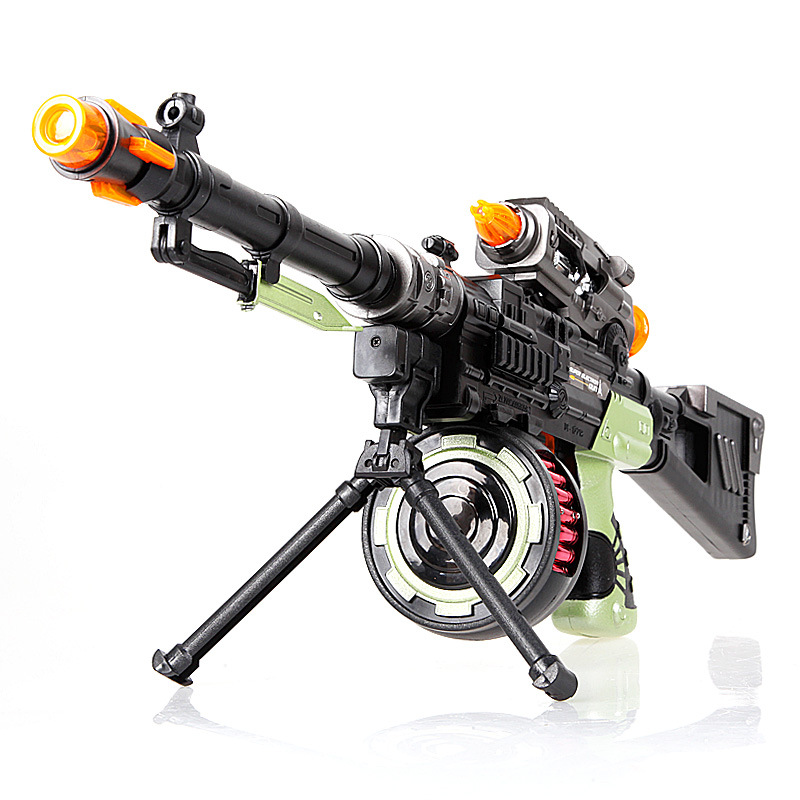 仿真男孩儿童电动玩具枪声光冲锋枪机关枪玩具3-6岁男孩玩具