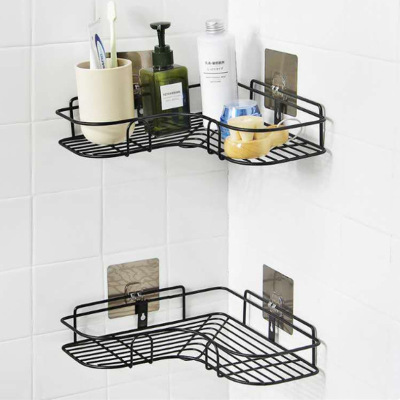 Dropship Bathroom Shelf Punch Free Multi-function Triangle Corner Toilet  Wall Mounted Iron Toilet Shelf Wholesale to Sell Online at a Lower Price