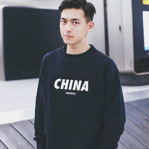sweater men‘s fleece-lined thickened fashion brand same style men‘s new round bottoming shirt korean style ins trendy student pullover