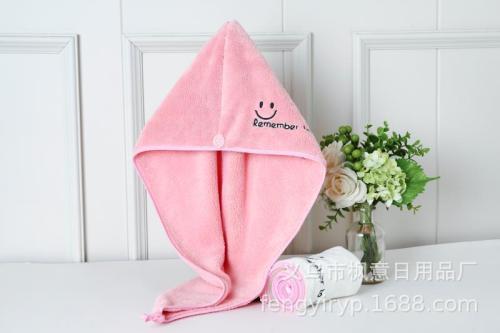 [fengyi] internet celebrity korean coral fleece water-absorbing quick-drying microfiber hair-drying cap thick absorbent