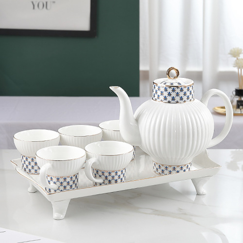 creative ceramic golden trim coffee set set european light luxury simple home afternoon tea set scented tea cup