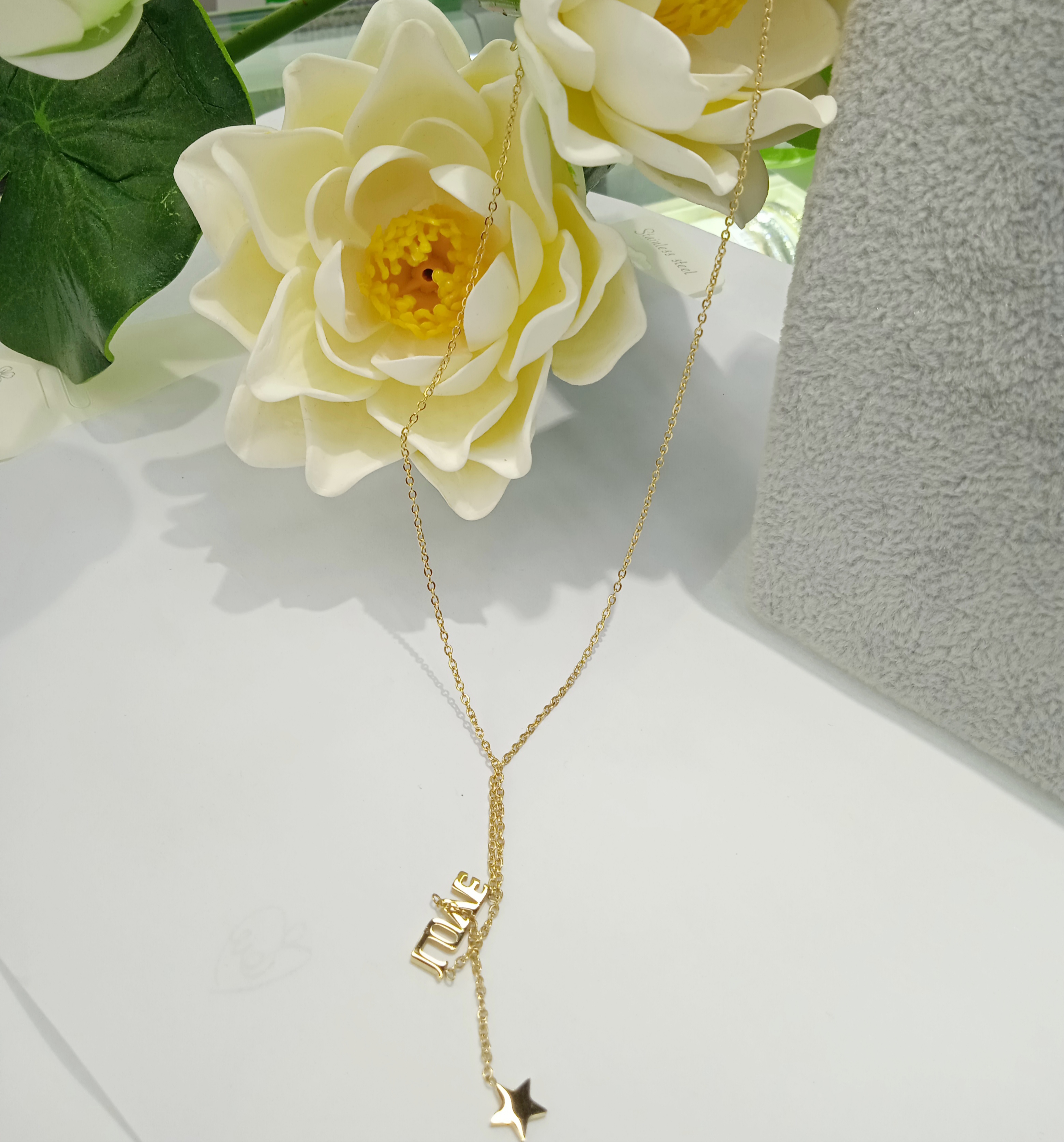 新款简约时尚个性Love项链锁骨链女饰品韩版