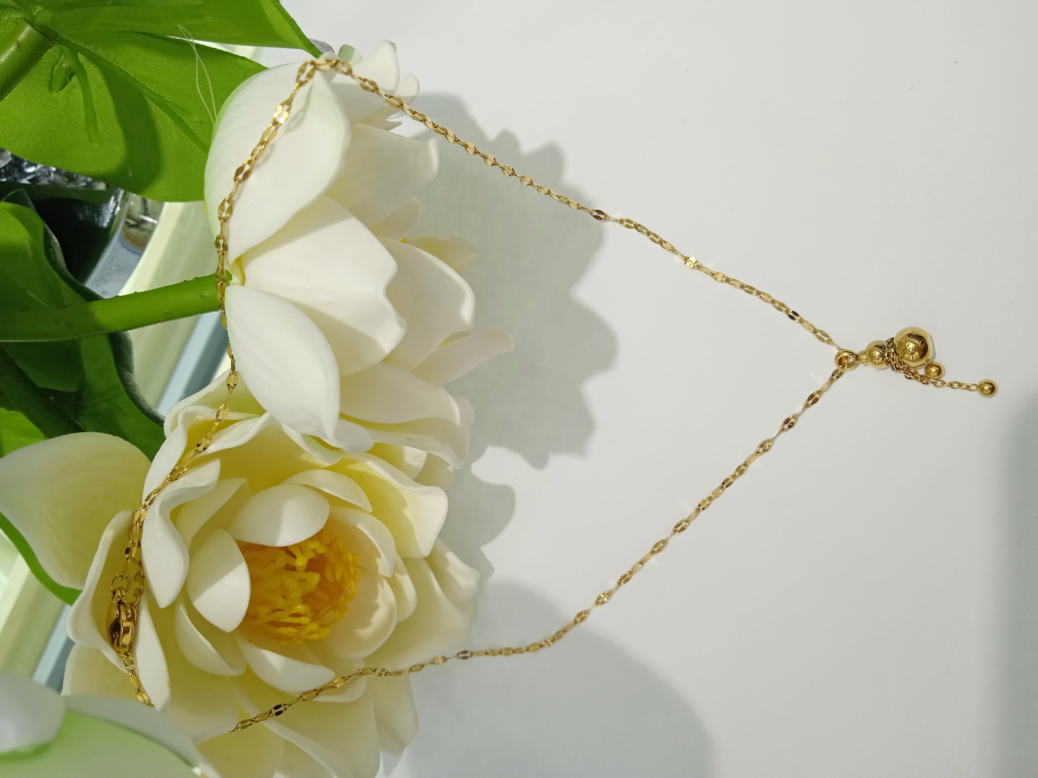 新款福字金葫芦小圆珠吊坠嘴唇链女韩版潮流钛钢饰品