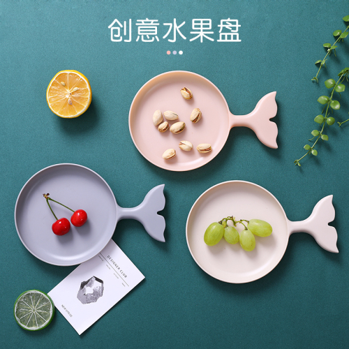 Plastic Cartoon Dried Minnows Fruit Plate Creative Living Room Candy Plate Home Snacks Dishes and Fruit Plates