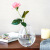 Nordic Golden Honeycomb Glass Vase Transparent Straight Soft Home Decoration Gold Foil Flower Arrangement Rose Lily