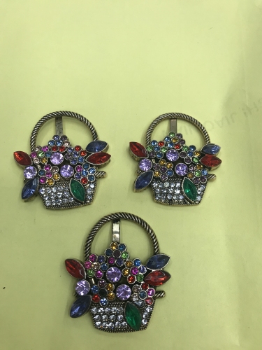 Hardware Flower Blue Electroplating ancient Golden Corsage Clothing Shoes and Hats Luggage Accessories 