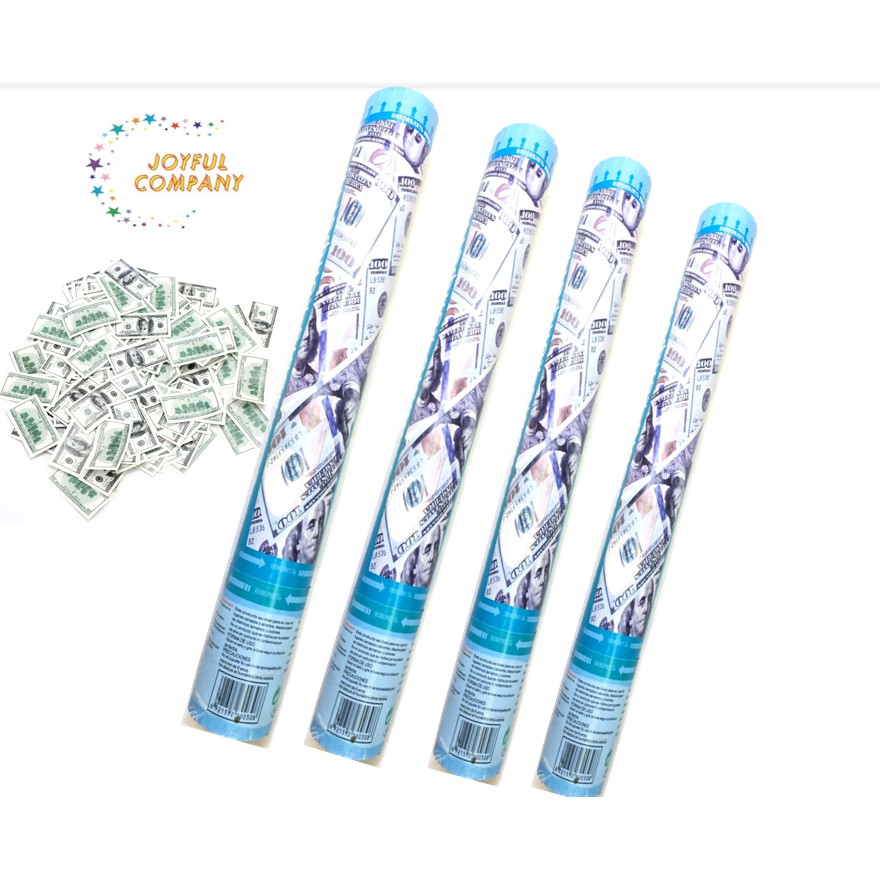派对生日道具美金礼宾花礼炮拉炮纸管节日用品纸片亮片五彩纸屑