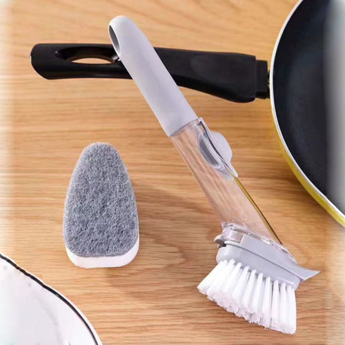 replaceable brush head dish brush cleaner pot brush multi-purpose long handle cleaning brush douyin supply rs-3909