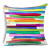Blue Color Geometric Stripe Pattern Nordic Pillow Cover Cushion Simple Model Room Polyester Throw Pillow Sofa Cushion Cover