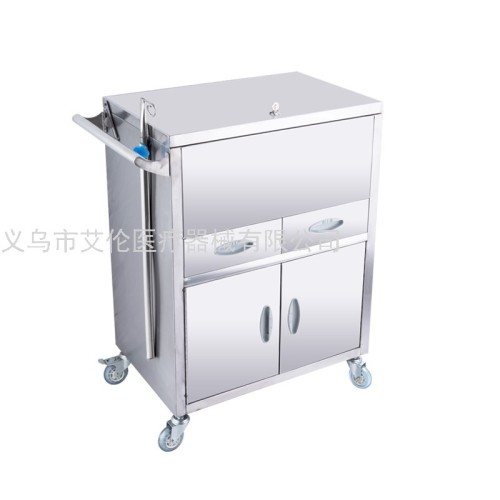 Exclusive for Export Stainless Steel Thickened Hospital multifunctional Equipment Disinfection Cart Beauty Salon Nursing Mute Wheel Clinic Storage Rack 